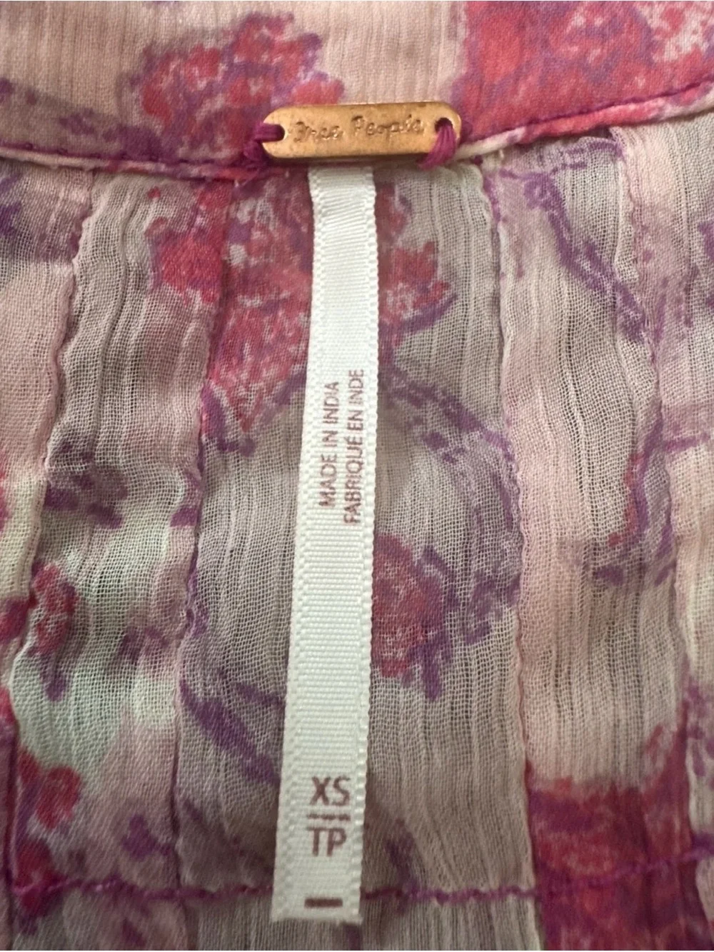 FREE PEOPLE XS✨ See It Through Floral Long Sleeve Maxi Dress like new *NO liner*